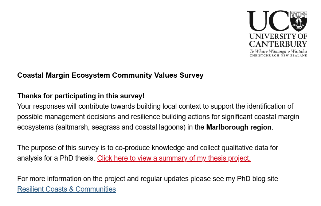 Survey is now online!